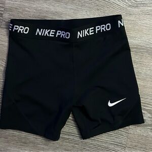 Nike Black Shorts with White Logo